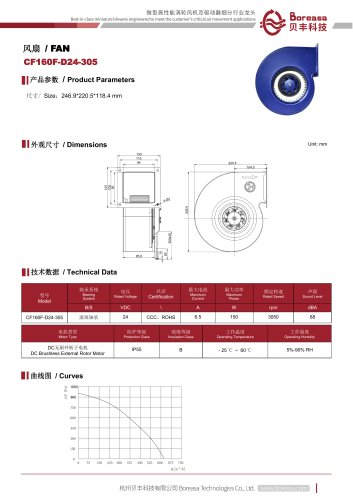 离心风机CF160F-D24-305