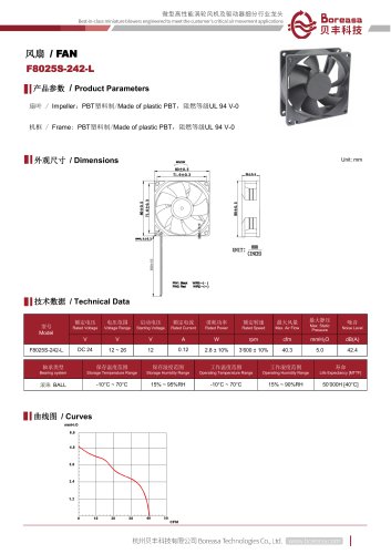 电子风扇F8025S-242-L